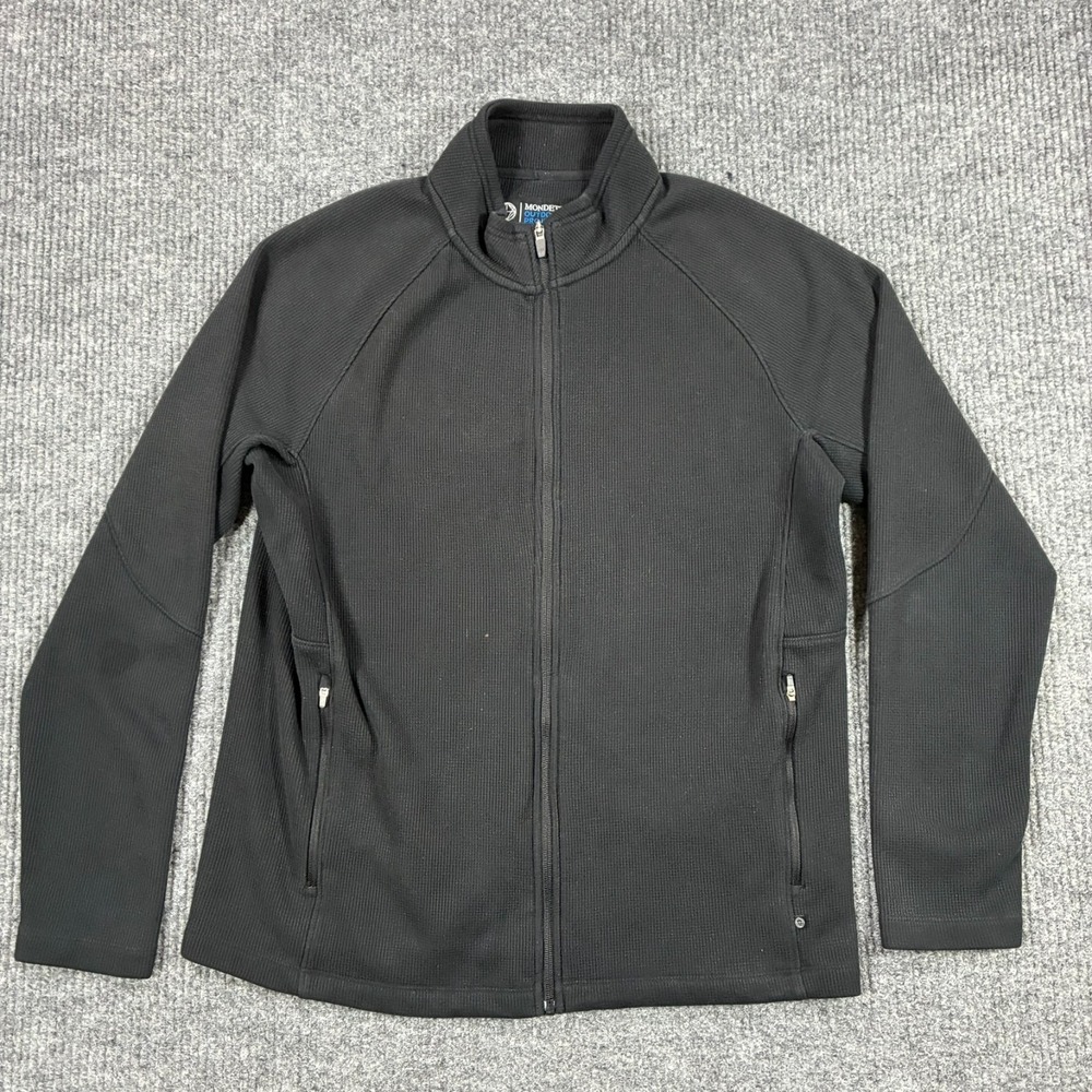 Mondetta Outdoor Project Womens Large Black Full Zip Jacket Mock Neck Pockets